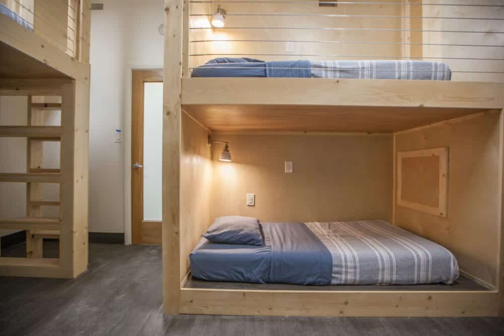 Bunk beds in a room.